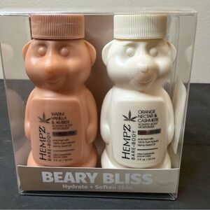 Hempz Beary Bliss Moisturizer Duo- Warm Vanilla & Orange Nectar -2 fl oz / 60 ml